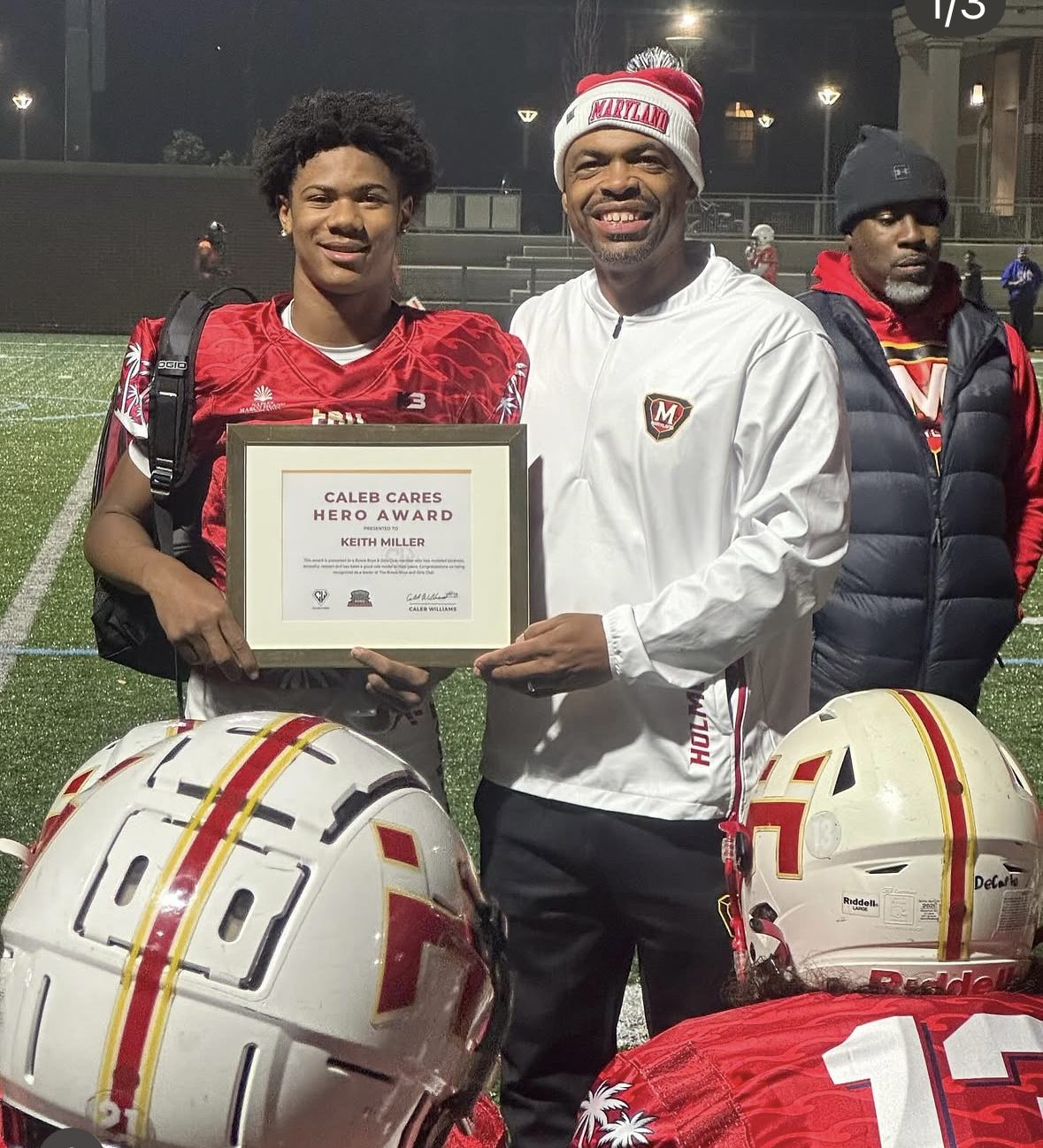 Hero Award winner Keith Miller honored on the football field
